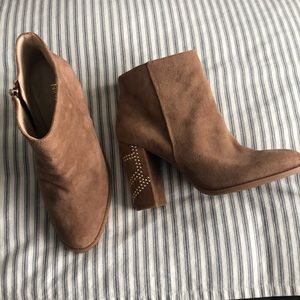 Nine West leather and suede booties